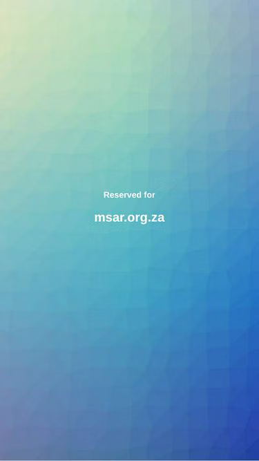 Screenshot of msar.org.za