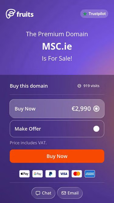 Screenshot of msc.ie