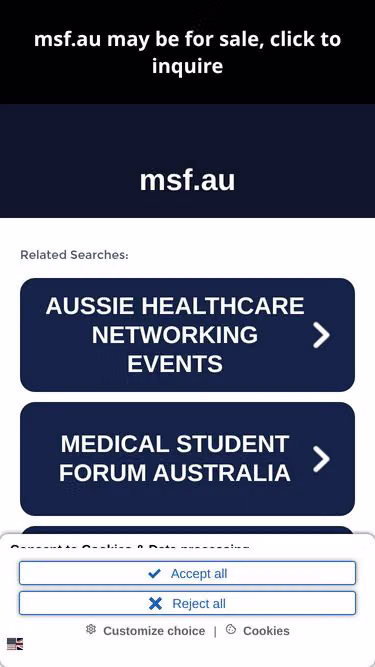 Screenshot of msf.au