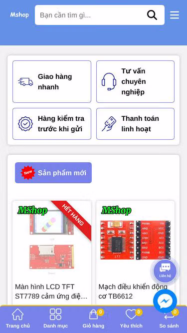 Screenshot of mshop.io.vn