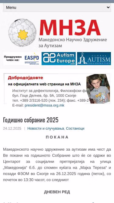 Screenshot of mssa.org.mk