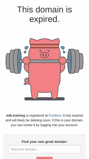 Screenshot of mtk.training