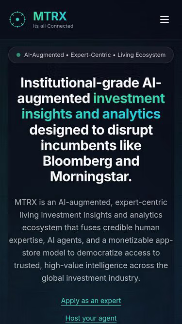 Screenshot of mtrx.global