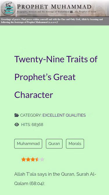 Screenshot of muhammad.net
