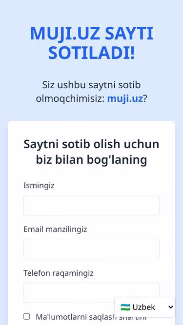 Screenshot of muji.uz