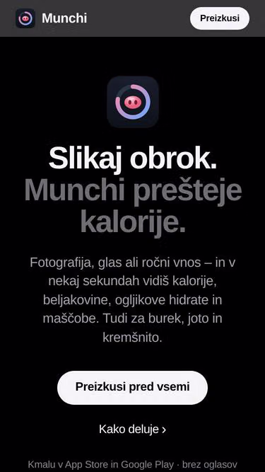 Screenshot of munchi.si