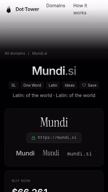 Screenshot of mundi.si