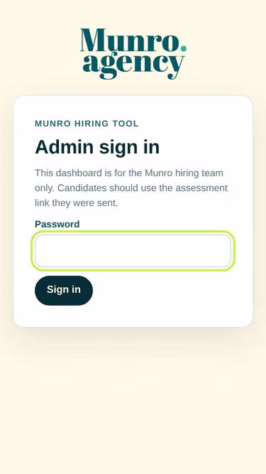 Screenshot of munro.training