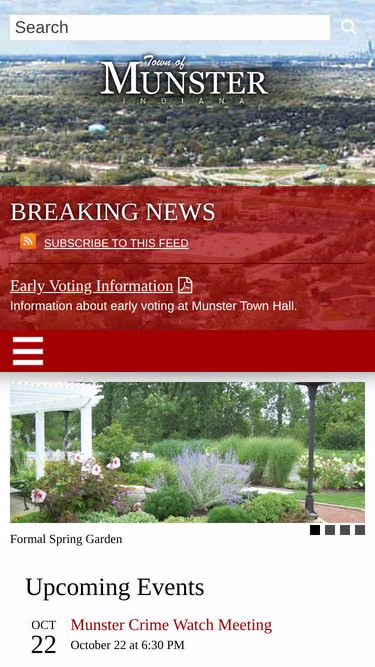 Screenshot of munster.org