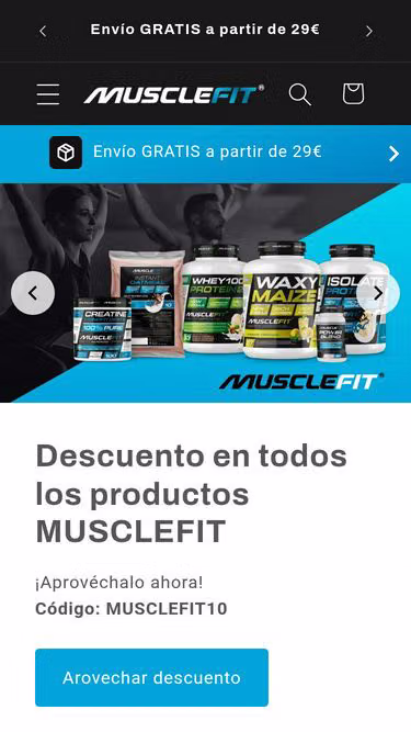 Screenshot of musclefit.es