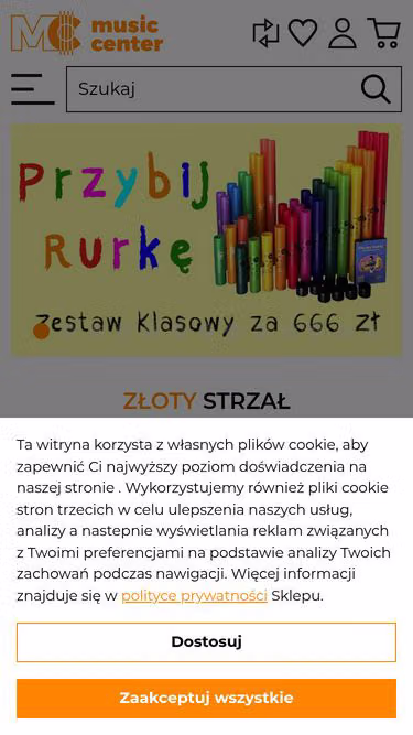 Screenshot of musiccenter.com.pl