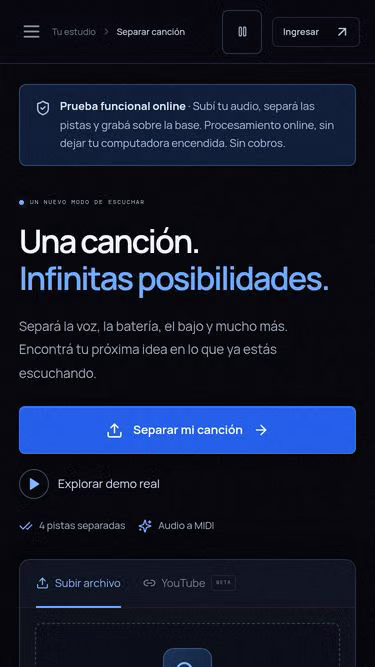 Screenshot of musiclab.ar