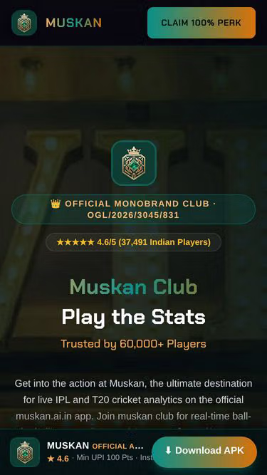 Screenshot of muskan.ai.in