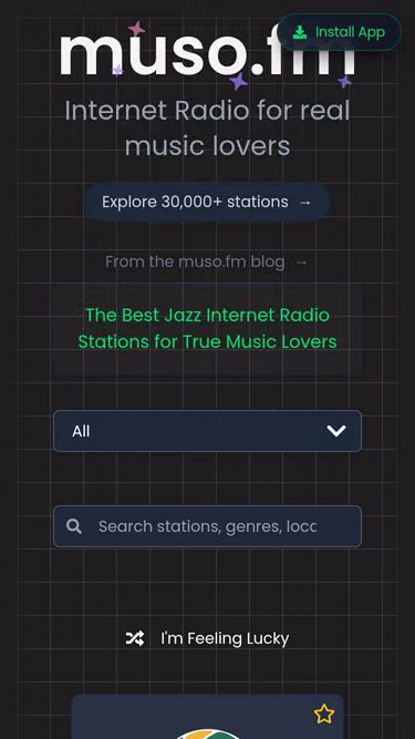 Screenshot of muso.fm