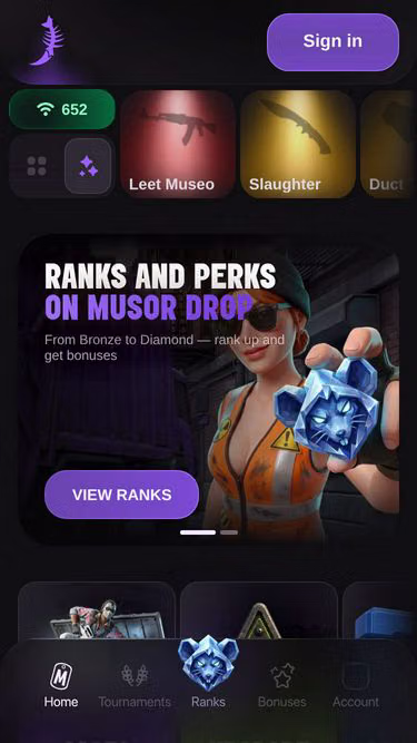 Screenshot of musor.bar