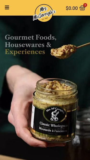 Screenshot of mustard.ca