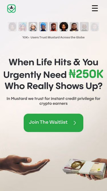 Screenshot of mustard.ng