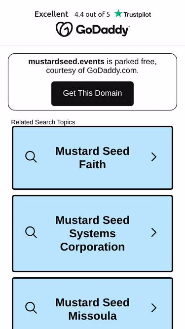 Screenshot of mustardseed.events