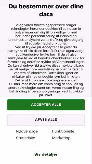 Screenshot of mute.dk