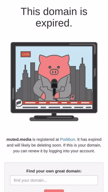 Screenshot of muted.media