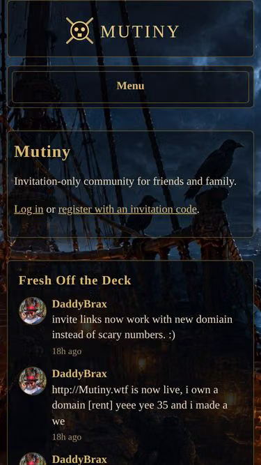 Screenshot of mutiny.wtf