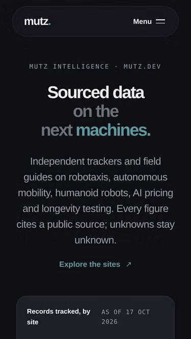 Screenshot of mutz.dev