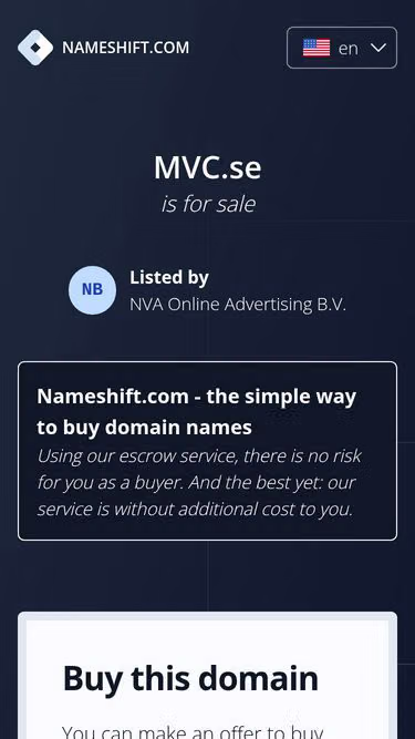 Screenshot of mvc.se