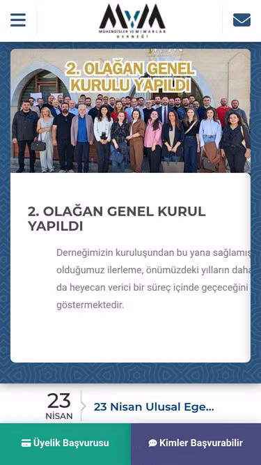 Screenshot of mvm.org.tr