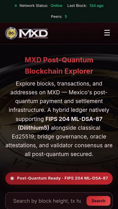 Screenshot of mxd.network