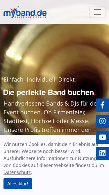 Screenshot of myband.de
