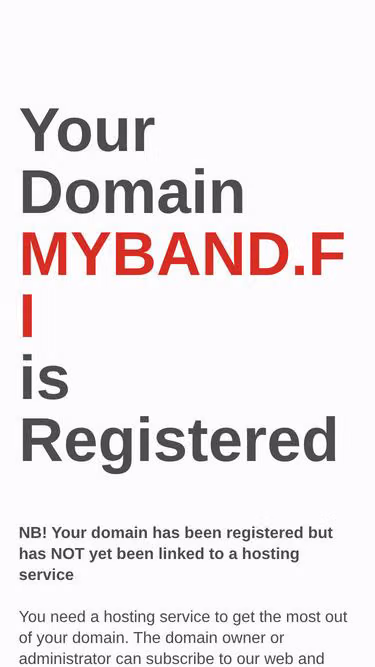 Screenshot of myband.fi