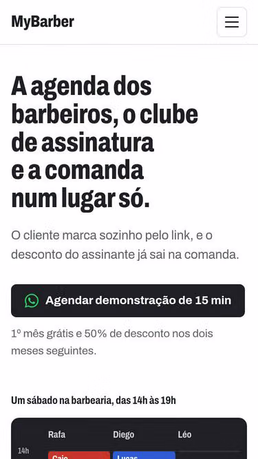 Screenshot of mybarber.com.br