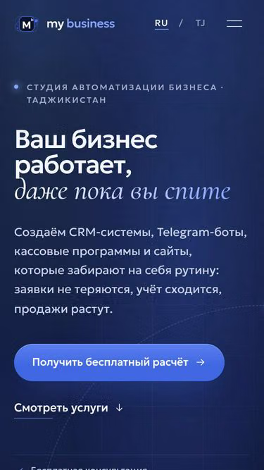Screenshot of mybusiness.tj