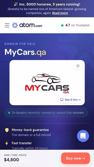 Screenshot of mycars.qa
