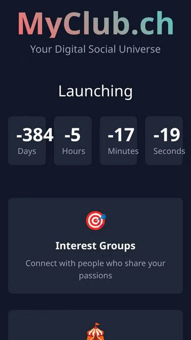 Screenshot of myclub.ch