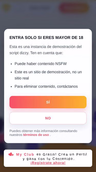 Screenshot of myclub.lat