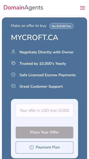 Screenshot of mycroft.ca