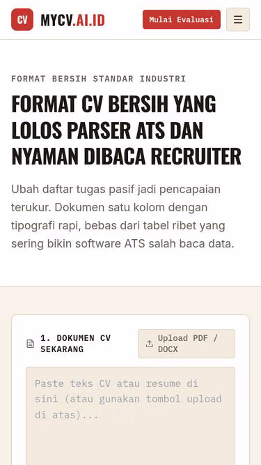 Screenshot of mycv.ai.id