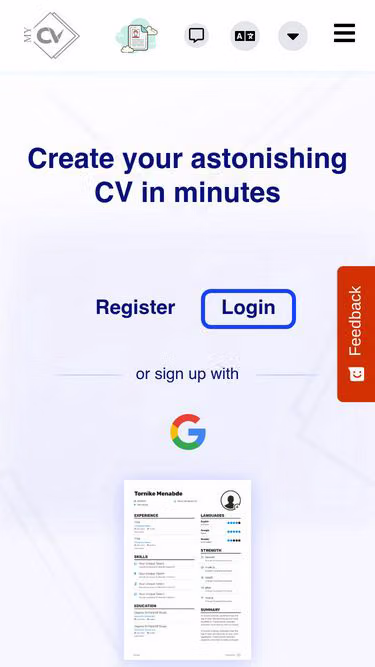 Screenshot of mycv.ge