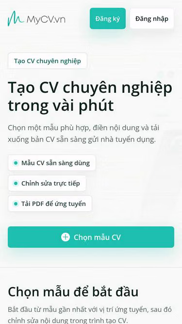 Screenshot of mycv.vn