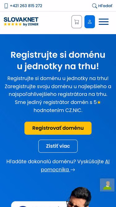 Screenshot of mydomain.sk