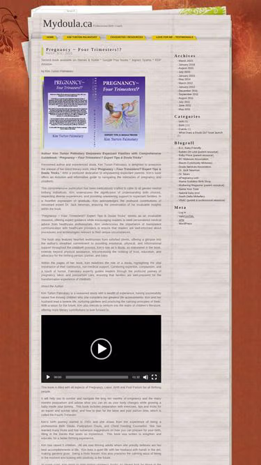 Screenshot of mydoula.ca