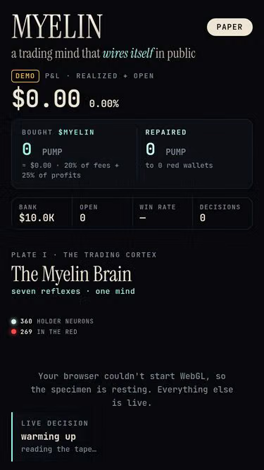Screenshot of myelin.fun