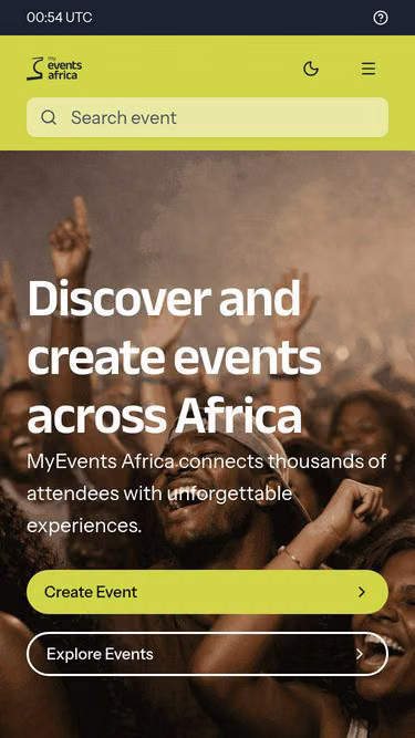 Screenshot of myevents.africa