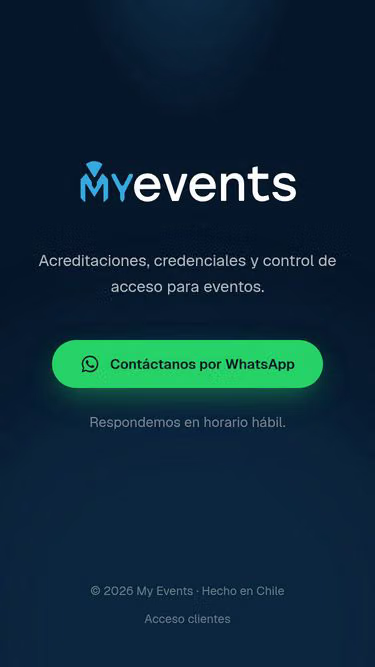 Screenshot of myevents.cl