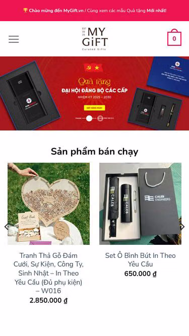 Screenshot of mygift.com.vn