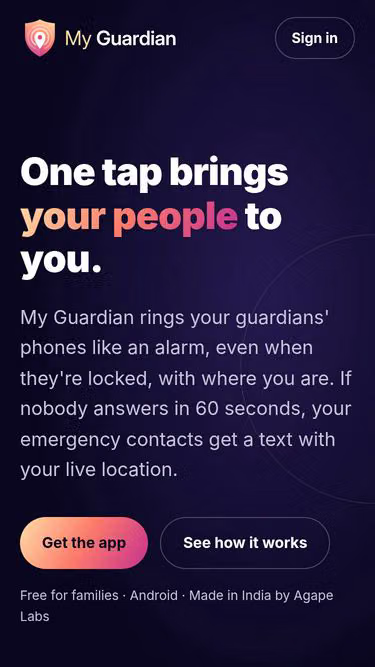 Screenshot of myguardian.family