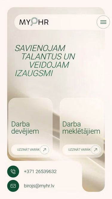 Screenshot of myhr.lv