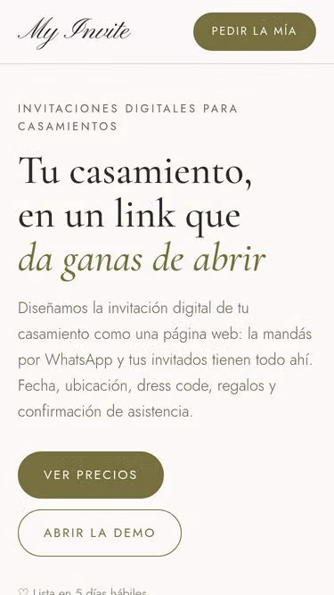 Screenshot of myinvite.com.ar
