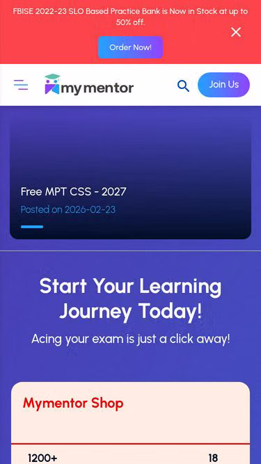 Screenshot of mymentor.pk